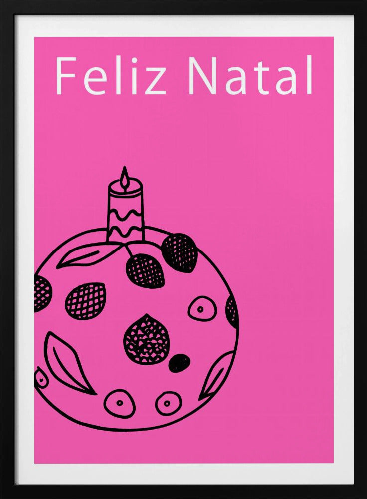 Schleifen und Kugeln: Feliz Natal Weihnachten | Poster