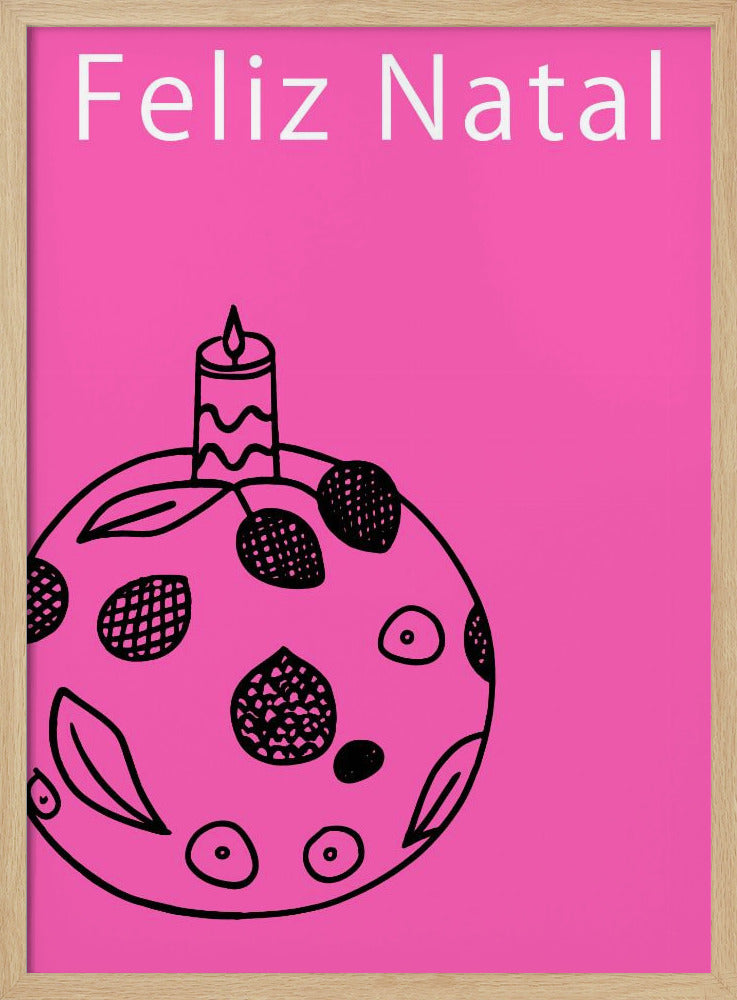Schleifen und Kugeln: Feliz Natal Weihnachten | Poster