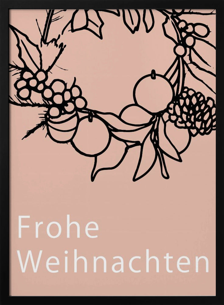 Schleifen und Kugeln: Frohe Weihnachten Weihnachten | Poster