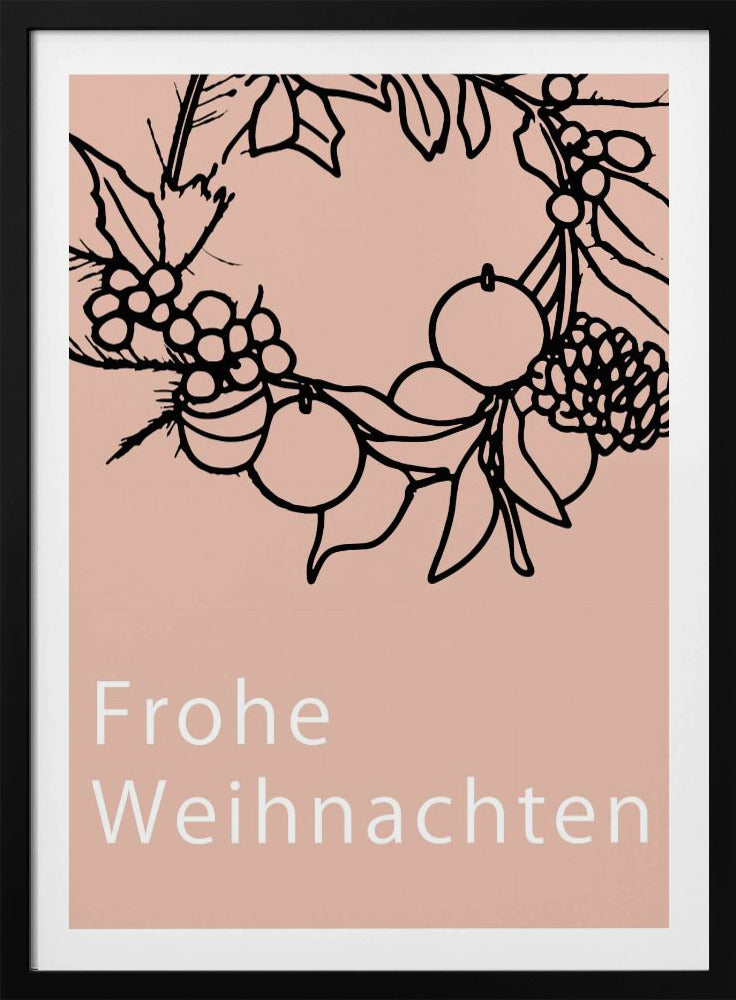 Schleifen und Kugeln: Frohe Weihnachten Weihnachten | Poster