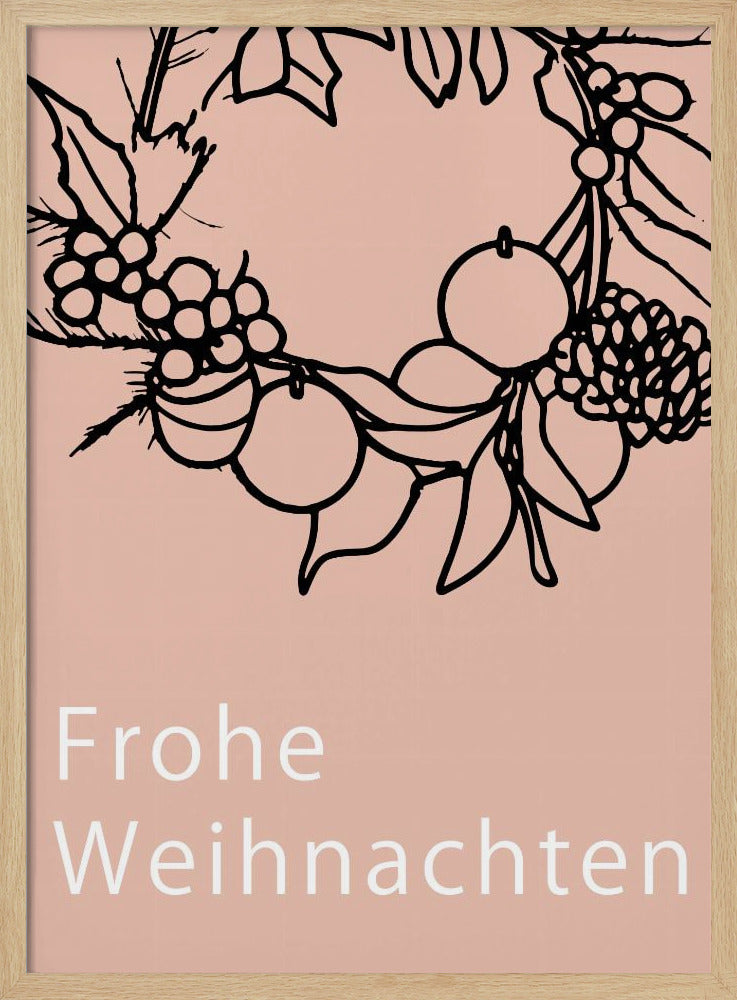 Schleifen und Kugeln: Frohe Weihnachten Weihnachten | Poster