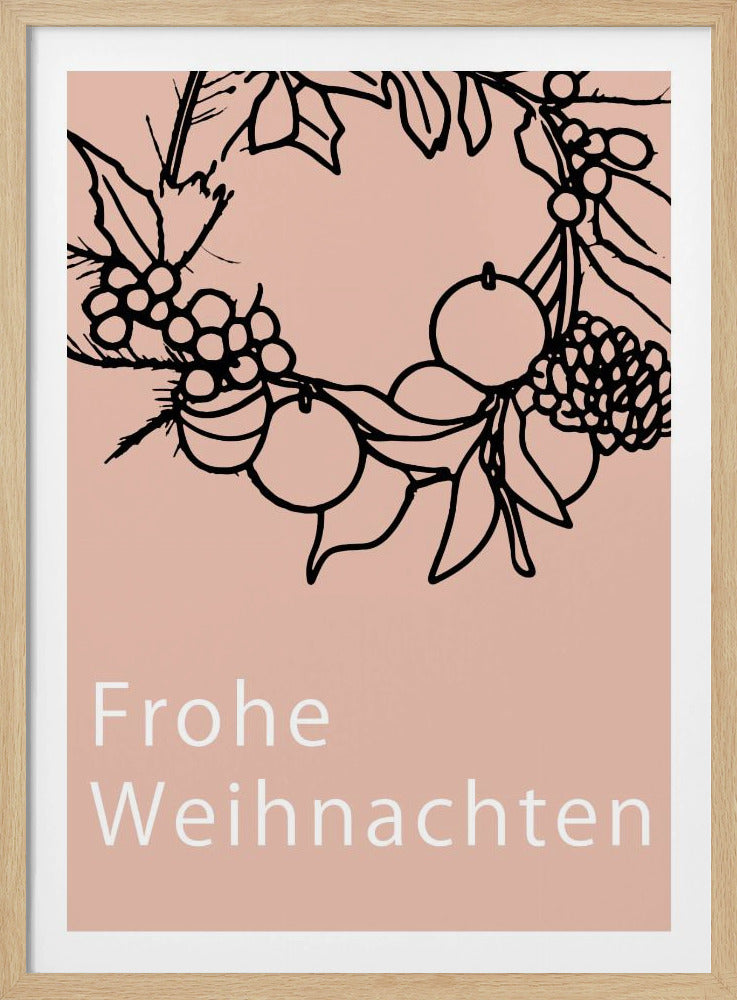 Schleifen und Kugeln: Frohe Weihnachten Weihnachten | Poster