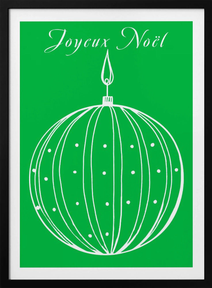 Schleifen und Kugeln: Joyeux Noël Christmas | Poster
