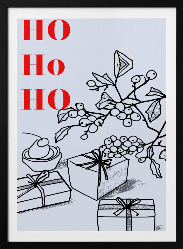Schleifen und Kugeln: Ho Ho Ho Weihnachten | Poster