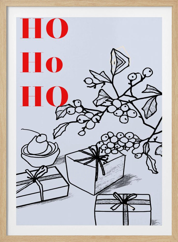 Schleifen und Kugeln: Ho Ho Ho Weihnachten | Poster
