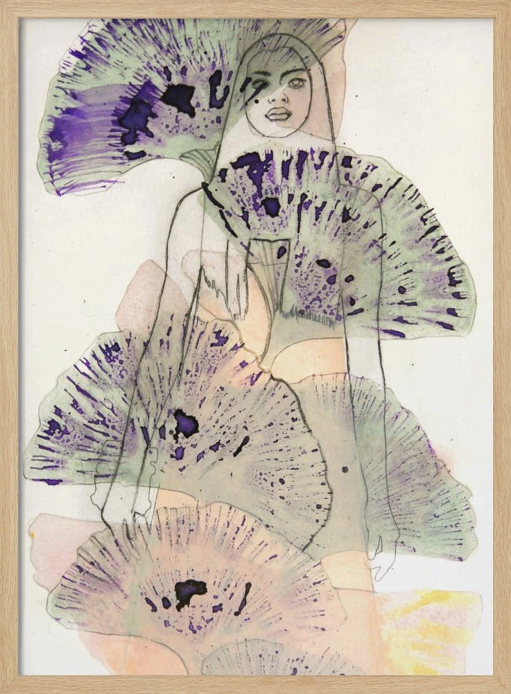 Ginko-Blätter-Radierung | Poster