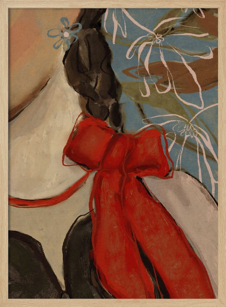 Scharlachrote Schleife Eleganz | Poster