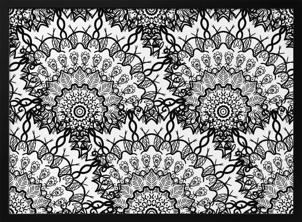 Abstrakte Mandala-Linienkunst | Poster