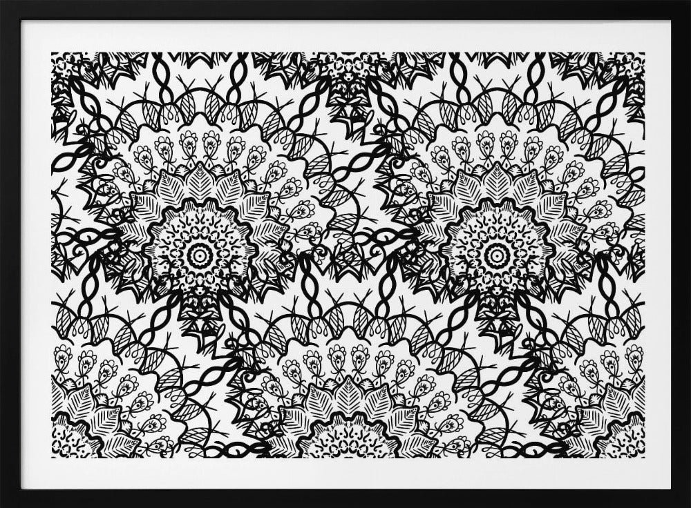 Abstrakte Mandala-Linienkunst | Poster