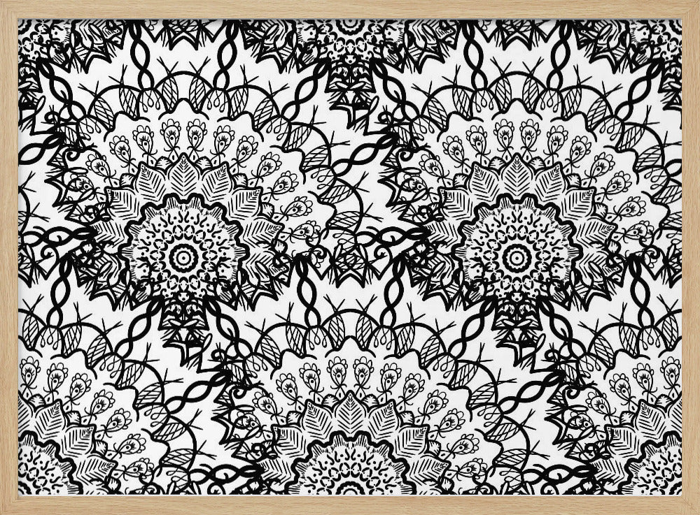 Abstrakte Mandala-Linienkunst | Poster