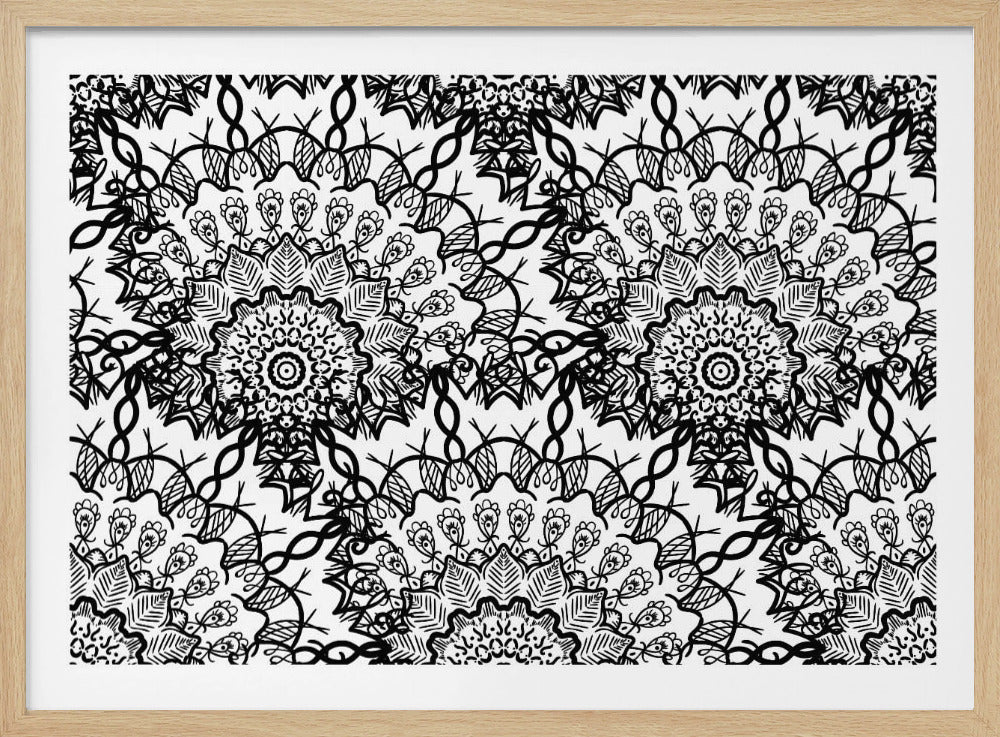 Abstrakte Mandala-Linienkunst | Poster
