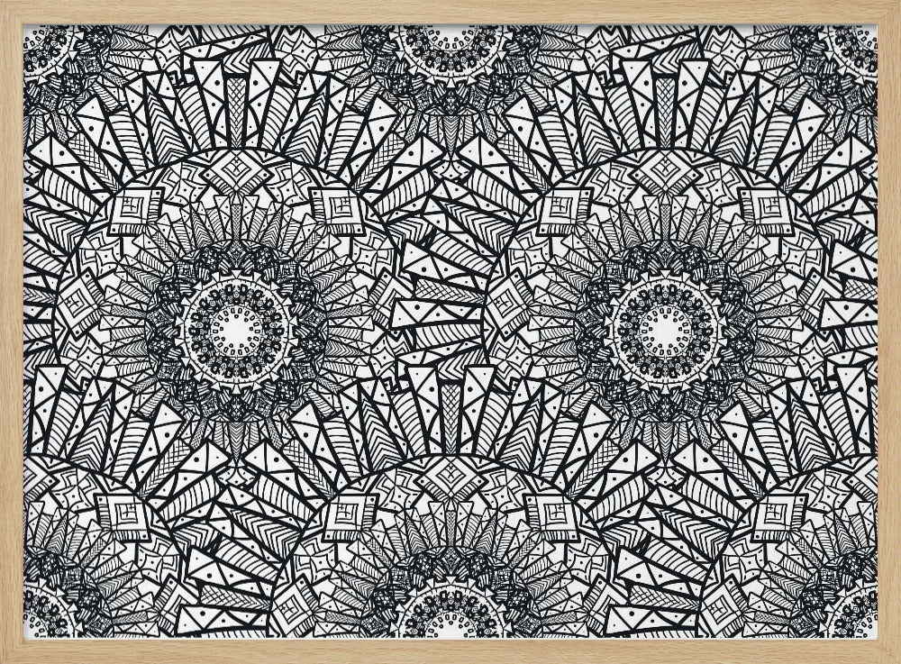 Abstrakte Mandala-Linienkunst | Poster