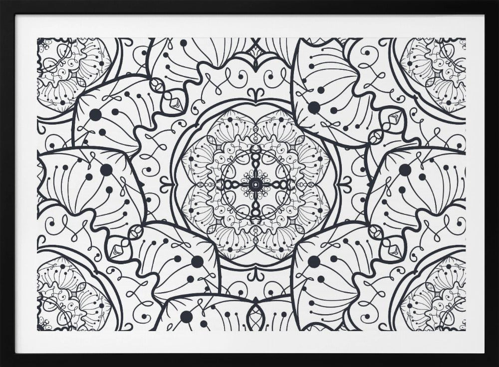Abstrakte Mandala-Linienkunst | Poster