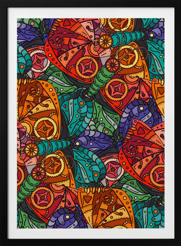 Steampunk Schmetterlingskunst | Poster