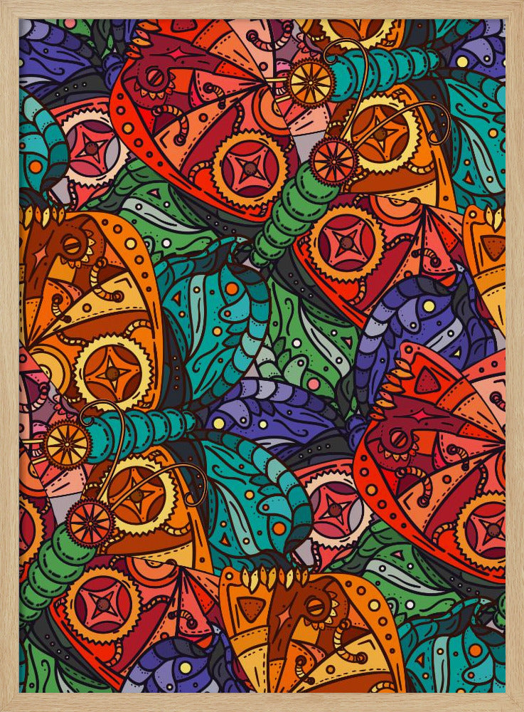 Steampunk Schmetterlingskunst | Poster