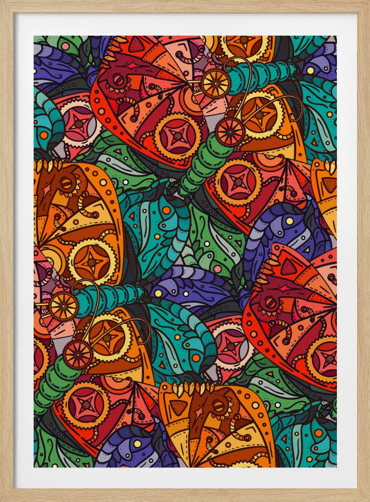 Steampunk Schmetterlingskunst | Poster
