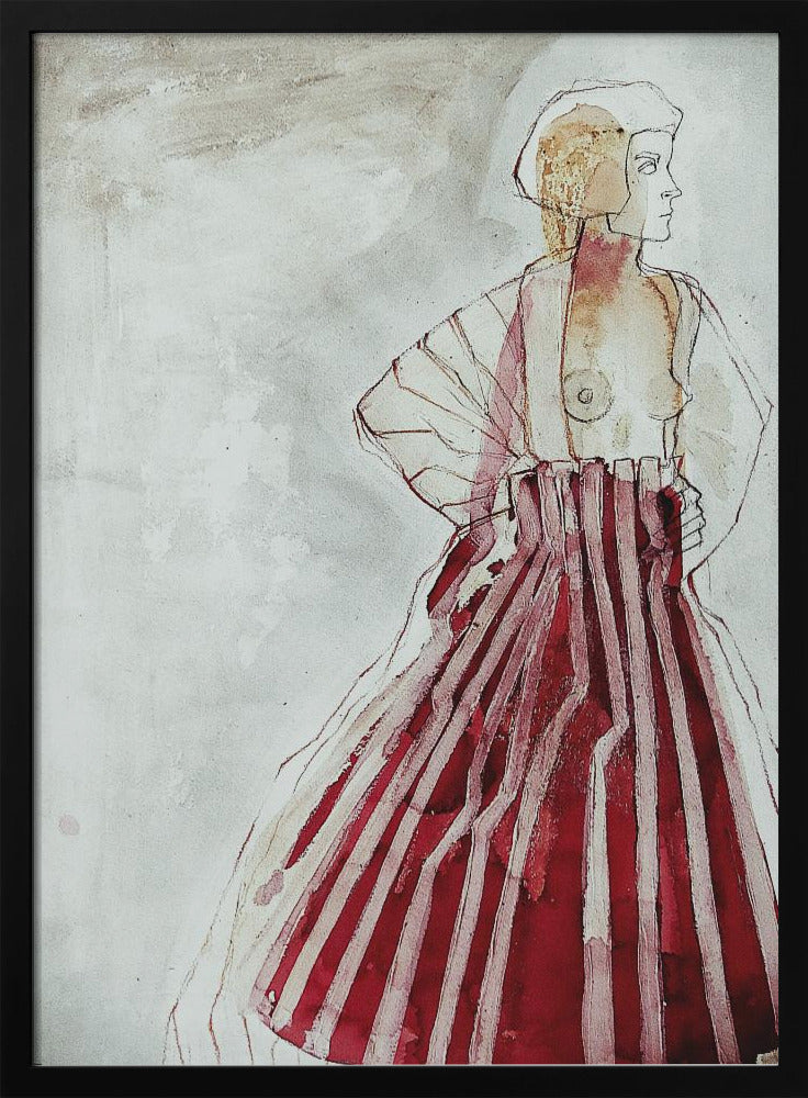 Frau in Rot | Poster