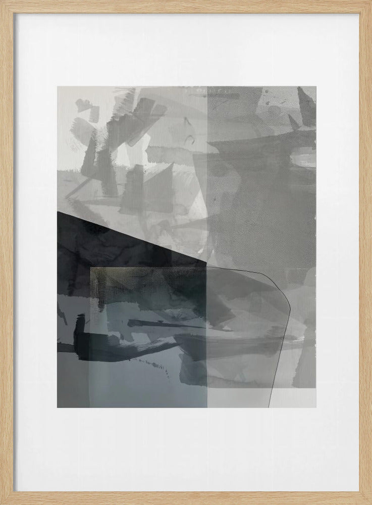 Abstrakte monochrome Lasur 1 | Poster