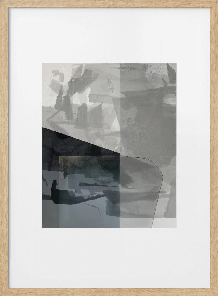 Abstrakte monochrome Lasur 1 | Poster