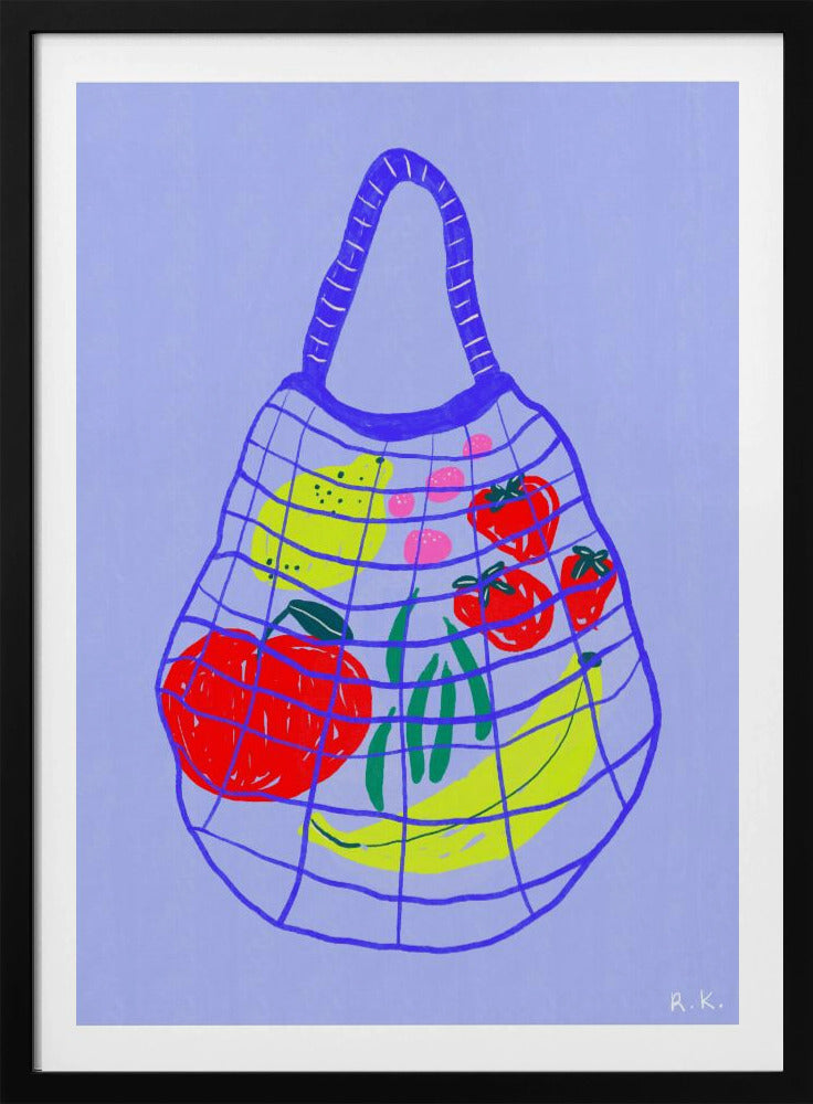 Einkaufstasche Blau | Poster