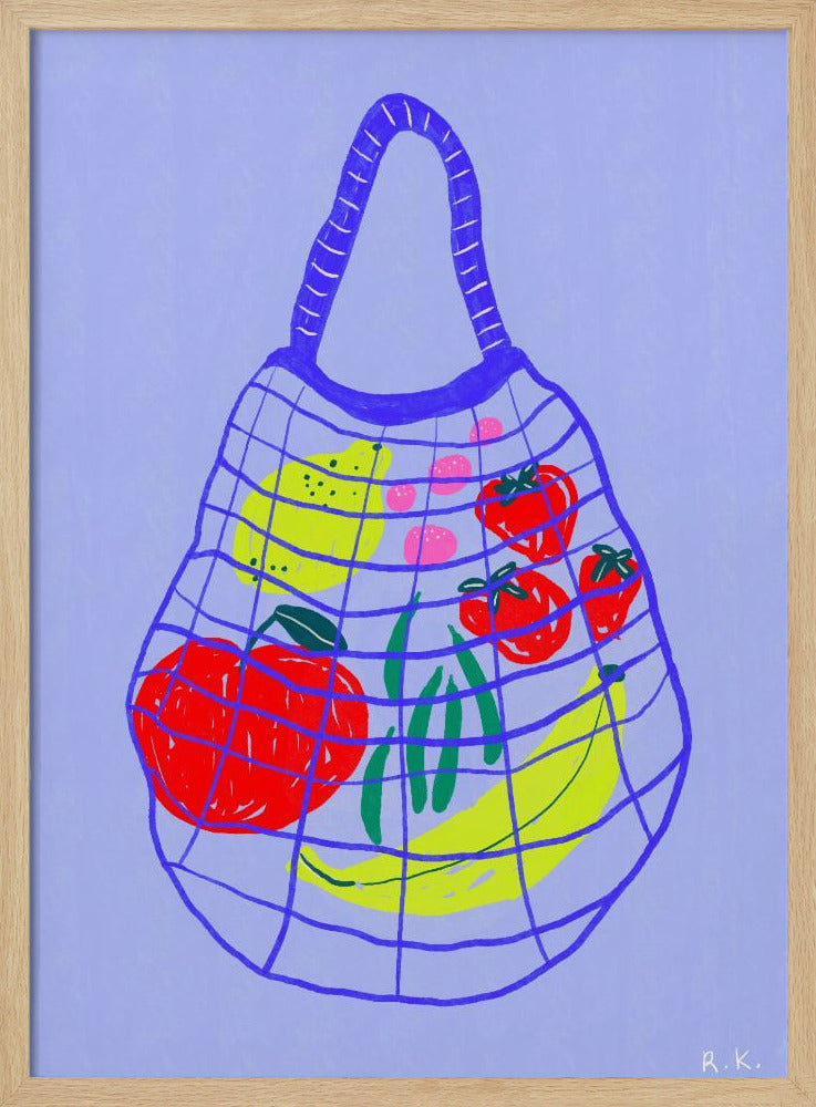 Einkaufstasche Blau | Poster