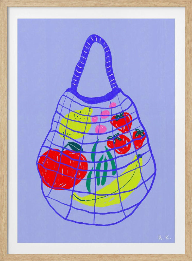 Einkaufstasche Blau | Poster
