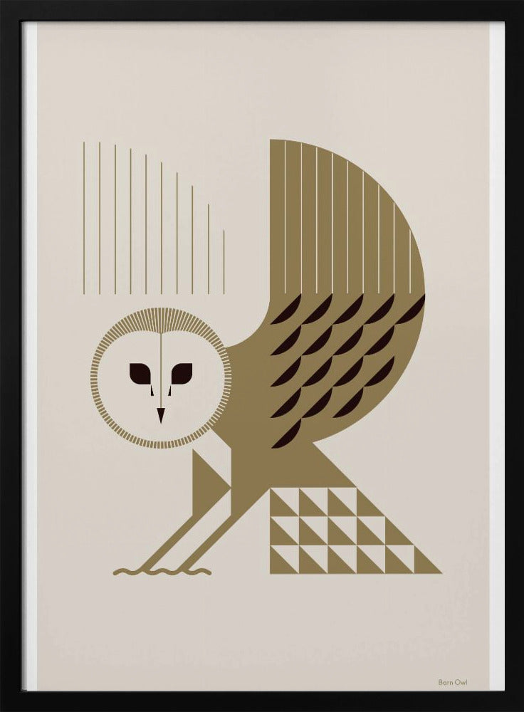 Golden Animals - Schleiereule (Weiß) | Poster