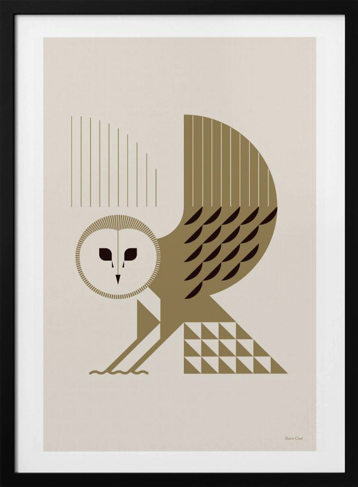 Golden Animals - Schleiereule (Weiß) | Poster