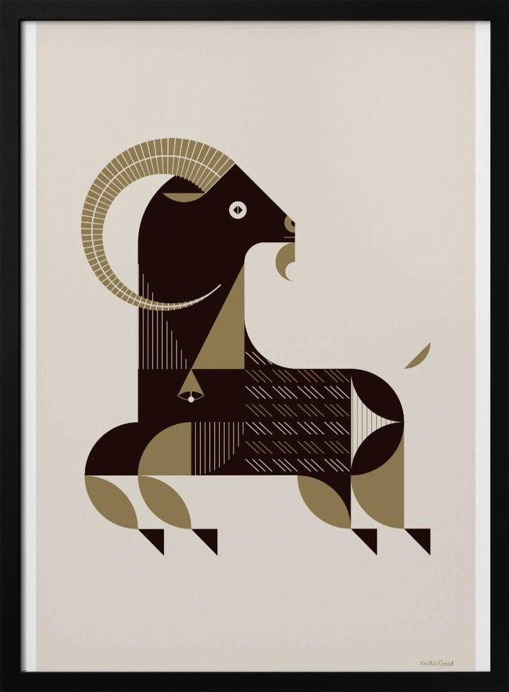 Goldene Tiere - Kri-Kri-Ziege (weiß) | Poster