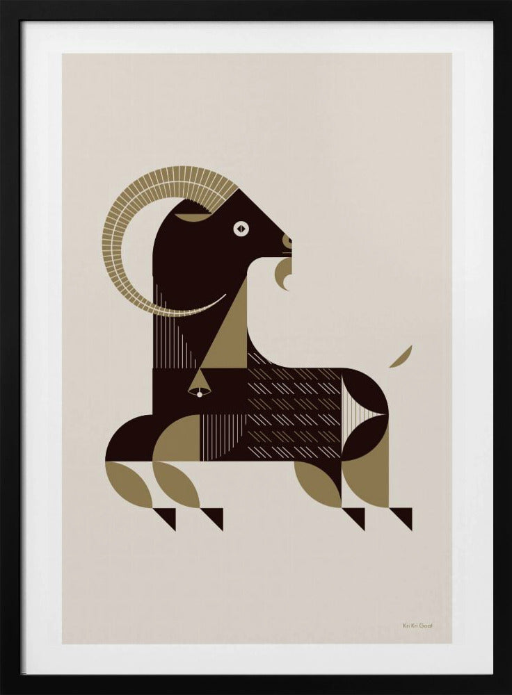 Goldene Tiere - Kri-Kri-Ziege (weiß) | Poster