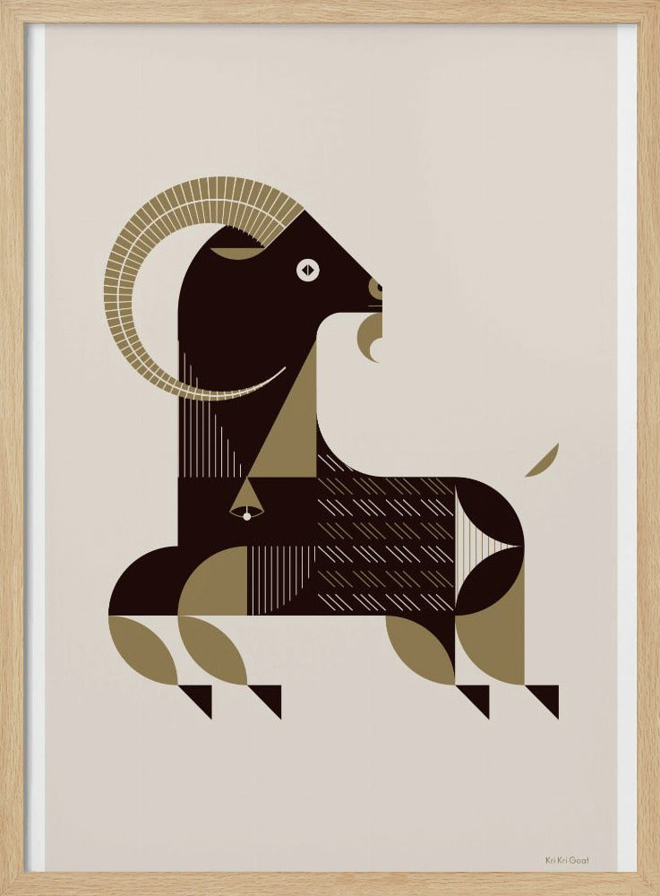 Goldene Tiere - Kri-Kri-Ziege (weiß) | Poster