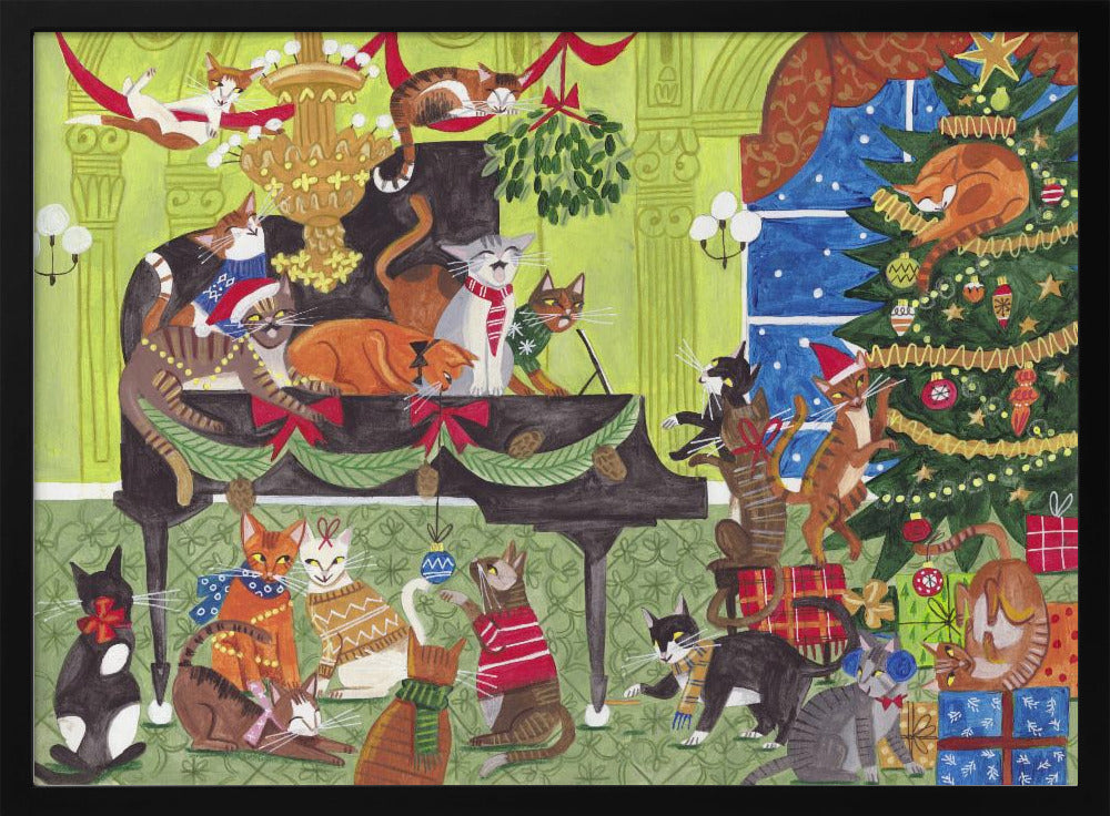 Katzen spielen Klavier | Poster