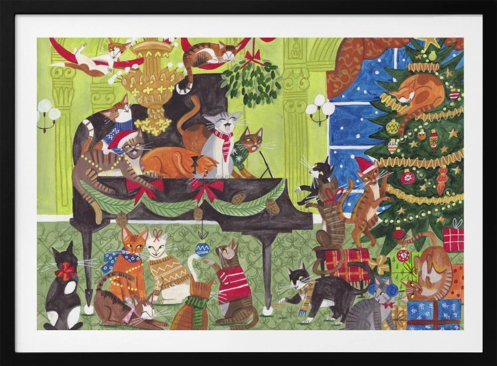 Katzen spielen Klavier | Poster