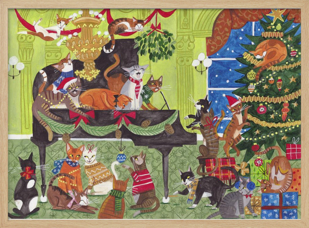 Katzen spielen Klavier | Poster