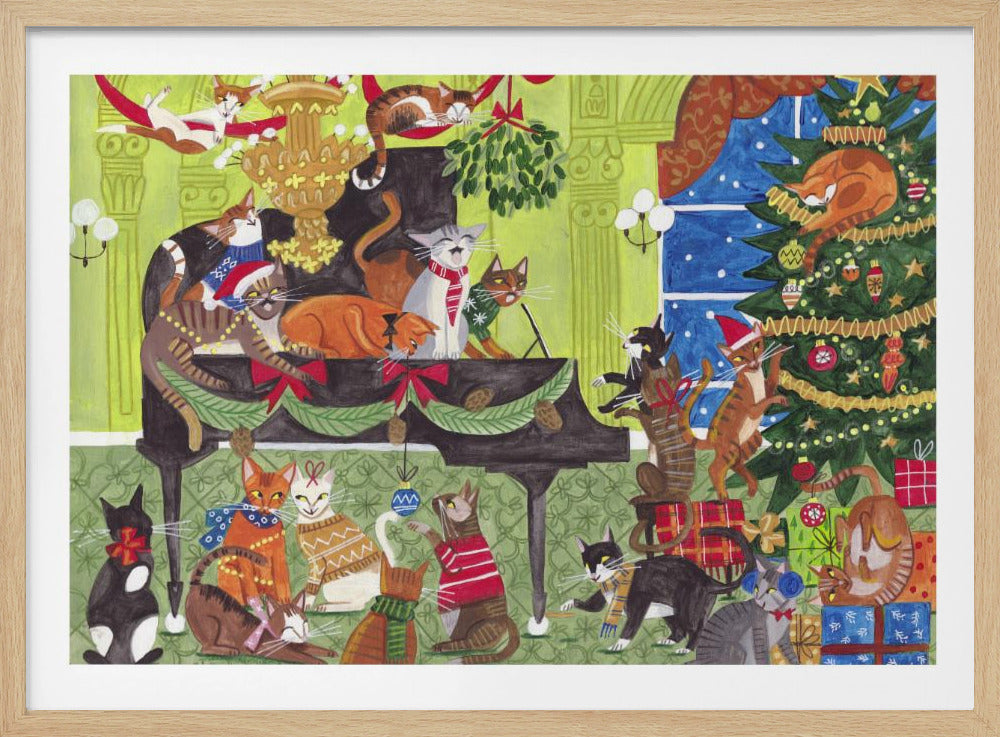 Katzen spielen Klavier | Poster