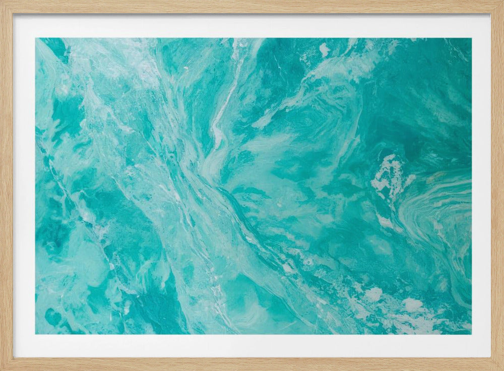 Fließende Bewegung in Aquatönen | Poster