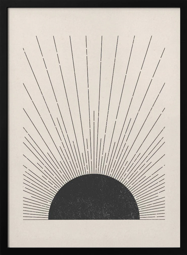 Holzschnitt Die Sonne Illustration | Poster