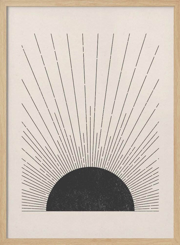 Holzschnitt Die Sonne Illustration | Poster