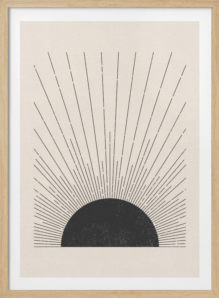 Holzschnitt Die Sonne Illustration | Poster