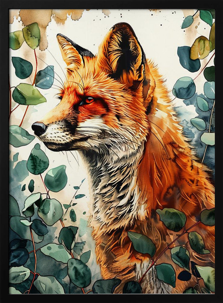 Tier Aquarell Kunst Fuchs 10 | Poster