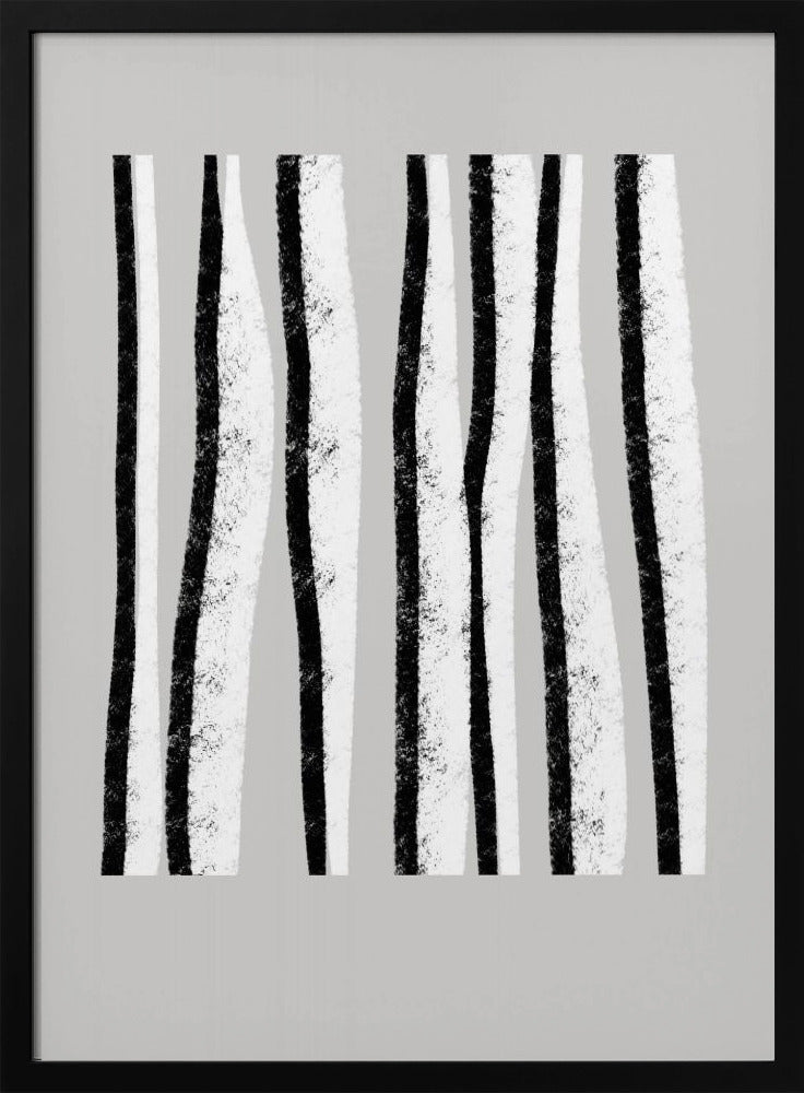 Schwarz-weiße vertikale Streifen | Poster