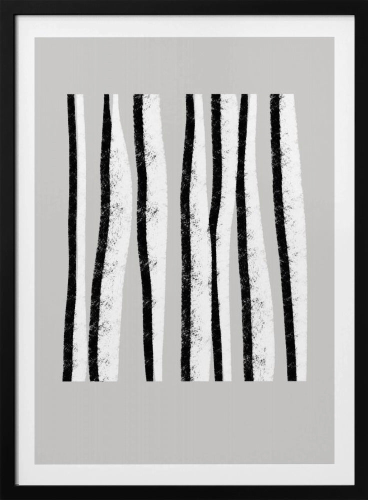 Schwarz-weiße vertikale Streifen | Poster