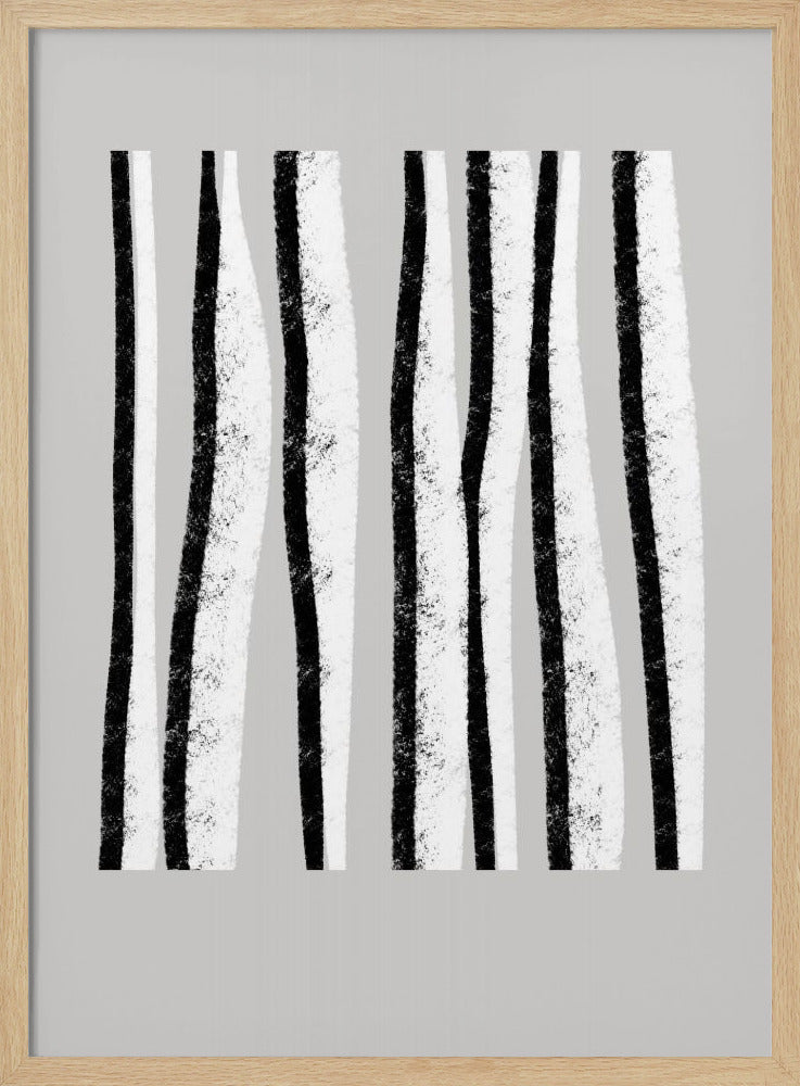 Schwarz-weiße vertikale Streifen | Poster
