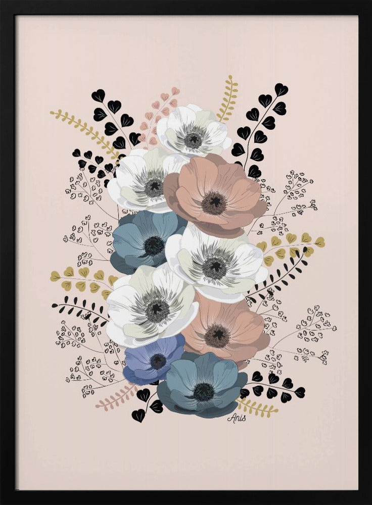 Anemonen Blumenstrauß | Poster