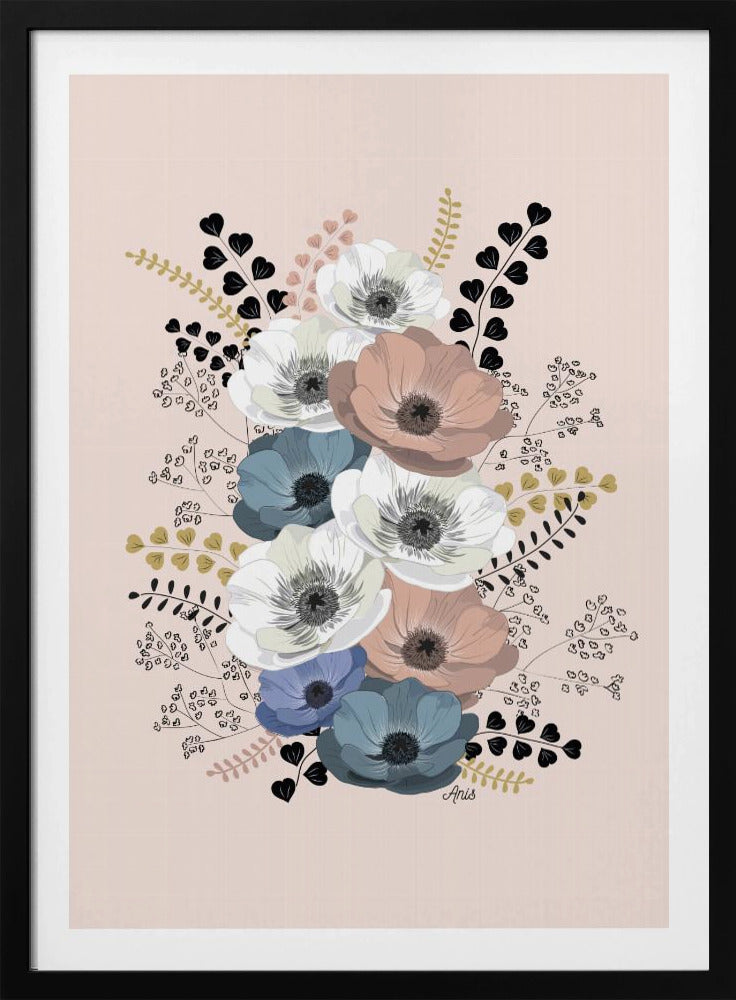 Anemonen Blumenstrauß | Poster