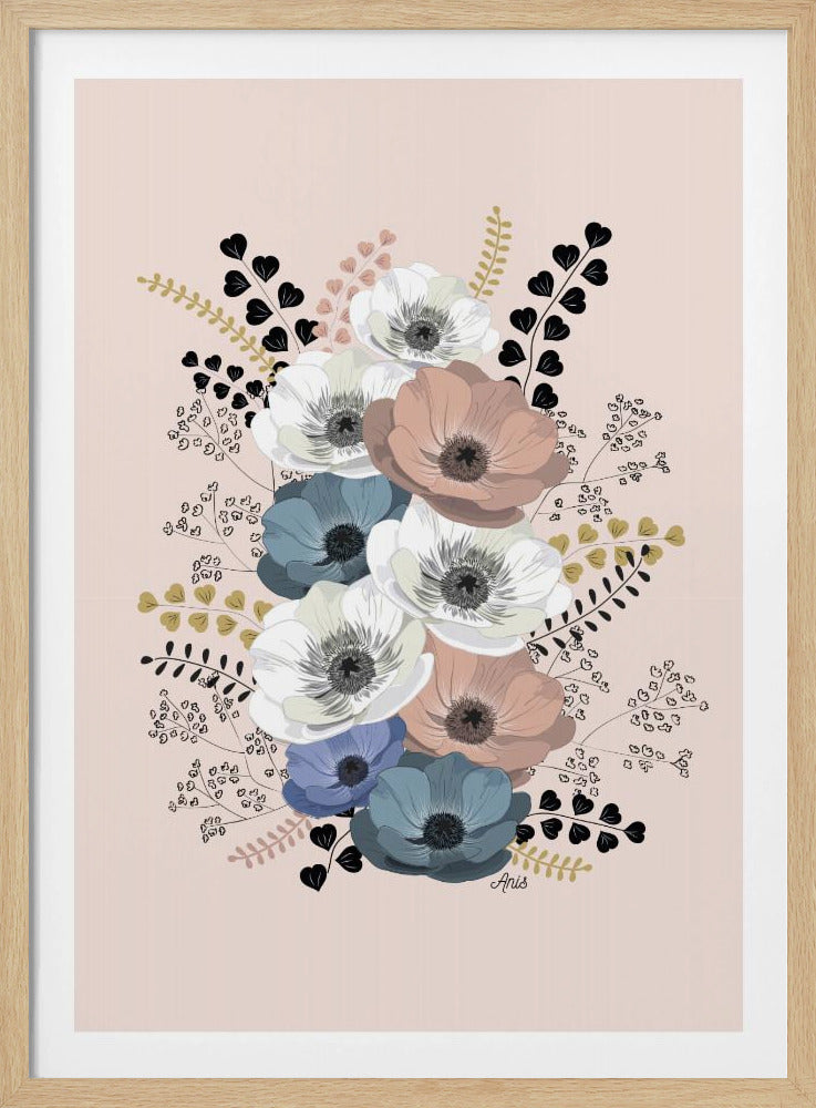 Anemonen Blumenstrauß | Poster