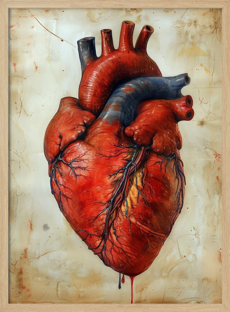 Anatomie Kunst 3 Herz | Poster