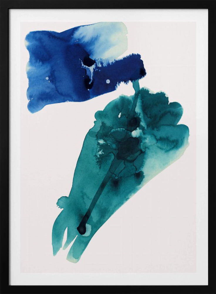 Abstrakte Aquarell-Lavierungen Formen 1 | Poster