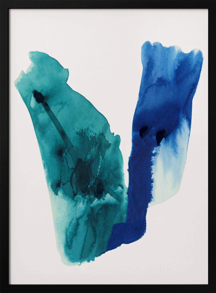Abstrakte Aquarell-Lavierungen Formen 2 | Poster