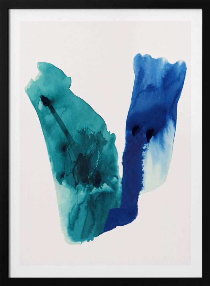 Abstrakte Aquarell-Lavierungen Formen 2 | Poster